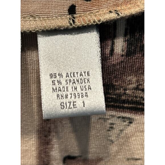 Chicos Travelers Shirt Womens Medium Slinky Liquid Knit Venice Print - Picture 5 of 10